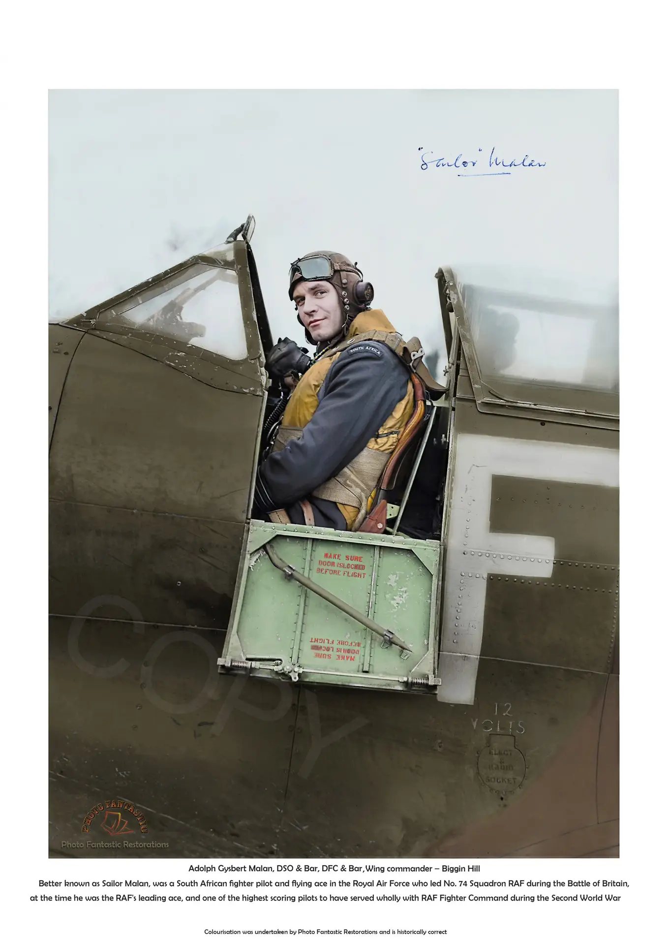 Sailor Milan photograph professionally colourised